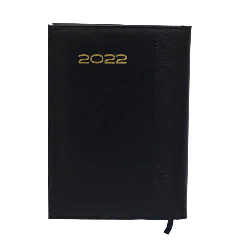 مفكرة تقويم كلاسيكية فاخرة من الجلد الطبيعي، ورق أبيض، لعام ٢٠٢٢ - ٢٠×١٣.٥ سم