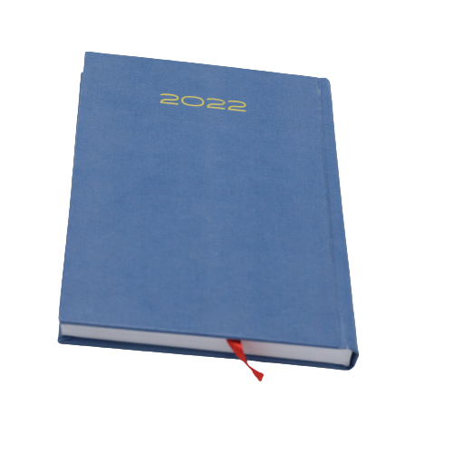 مفكرة تقويم كلاسيكية فاخرة من الجلد الطبيعي، ورق أبيض، لعام ٢٠٢٢ - ٢٠×١٣.٥ سم