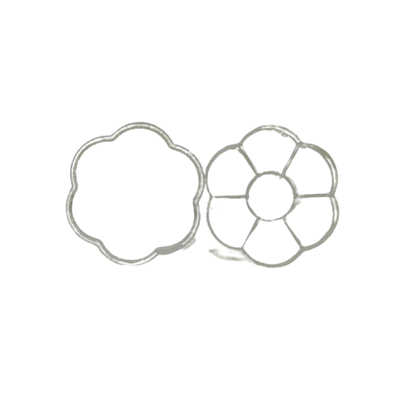 علبة ظلال عيون شفافة على شكل زهرة مع 7 عيون