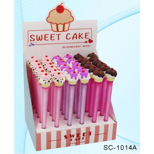 SHEN CHAO Cupcake Shape Silicone Gel Pen - Blue - 0.5mm - No:SC-1014A - 1pcs