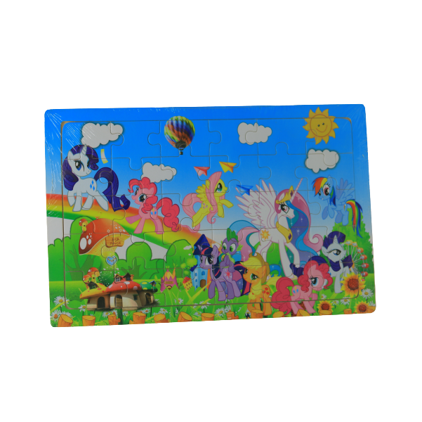 أحجية خشبية صغيرة على شكل وحيد القرن - 20 × 12.5 سم