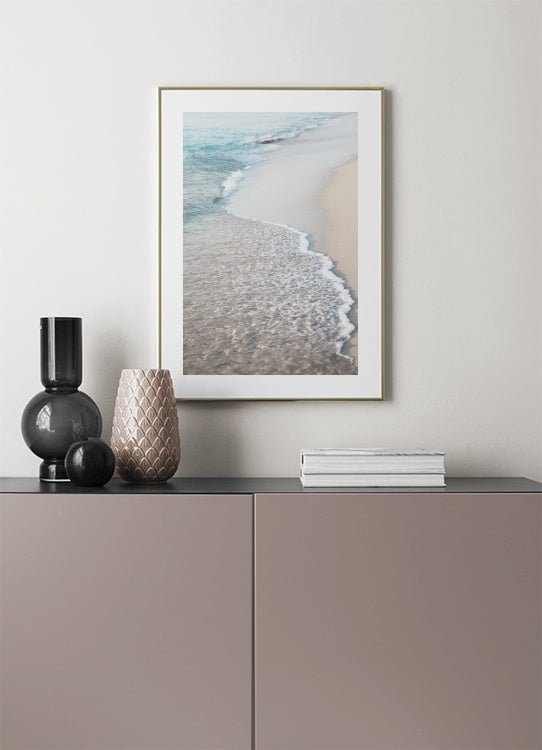 إطار موجة الشاطئ الأزرق