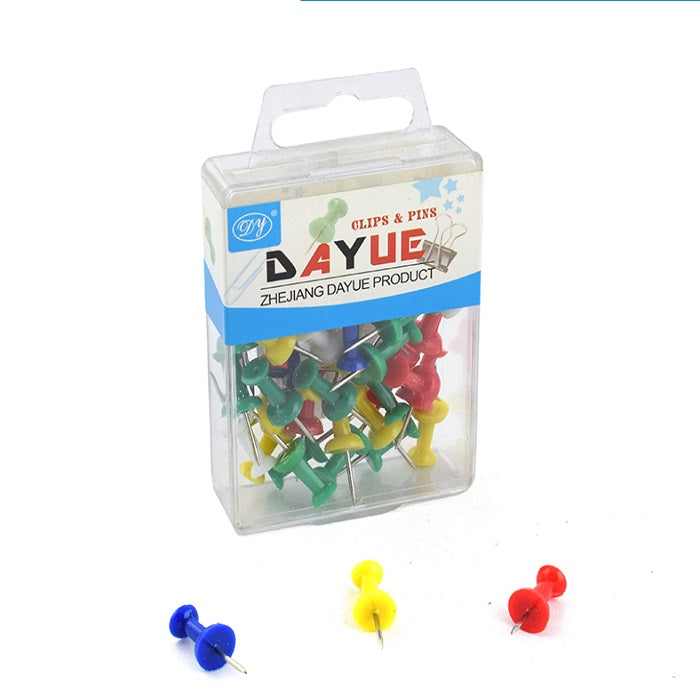 Dayue Colorful Metal Push Pin Paper Cork Board - 40pcs - No:DYE1004
