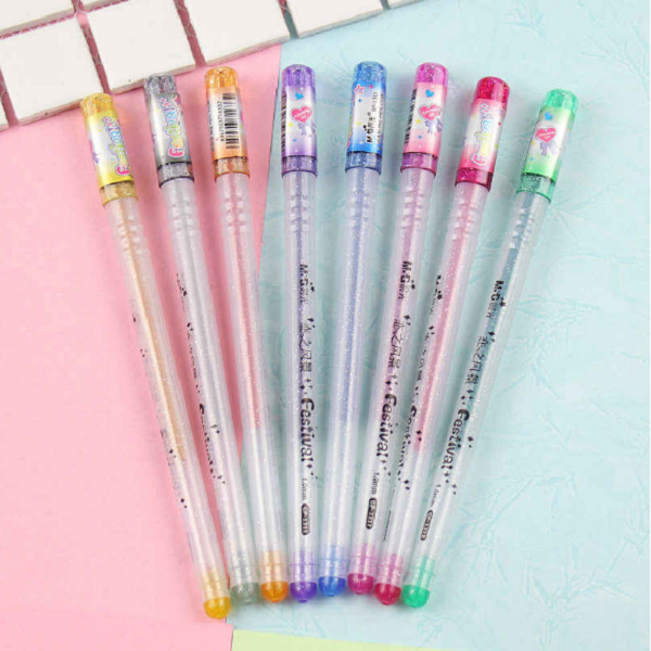 M&G New 1.0mm flash color gel pens 8 colors set - No:AGP13103