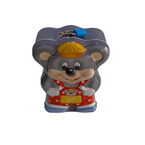 حصالة نقود معدنية على شكل فأر جميل للأطفال - رقم: S-152