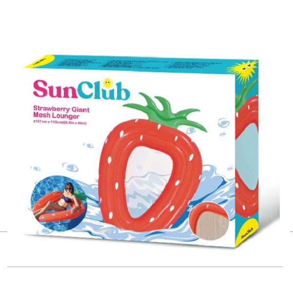 مرتبة هوائية من جيلونج مع شبكة للنوم بتصميم الفراولة، 167 × 113 سم - رقم: 32001