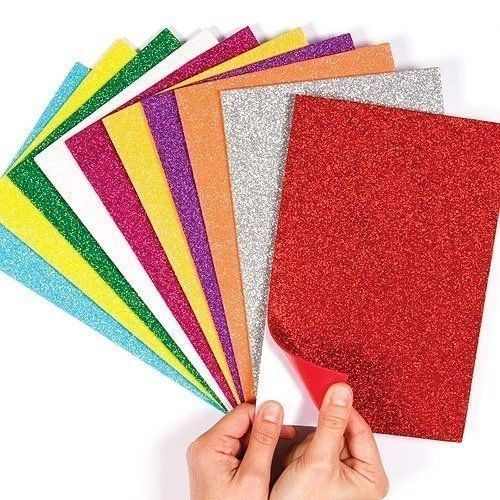 Pack of 10 Foam Glittered Sheets