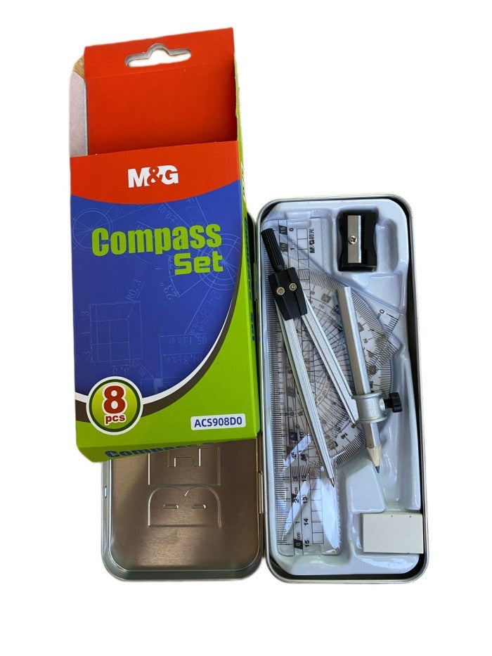 M&G Chenguang Compass set 8pcs With Box 8pcs - No:ACS908D0