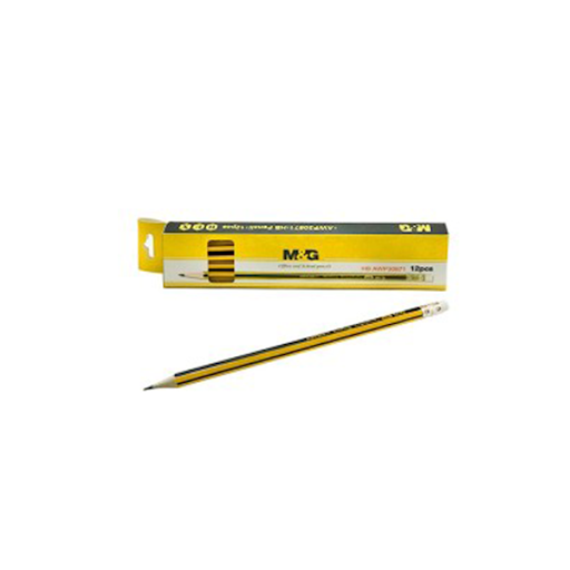 مجموعة أقلام رصاص من إم آند جي - HB - 12 قلمًا
