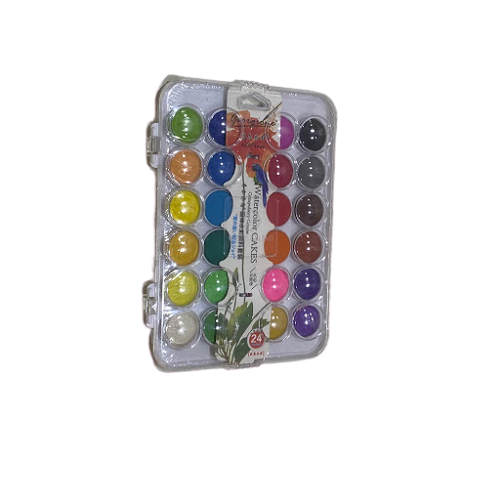 Pack of 24 Water Colors+Brush No.6624