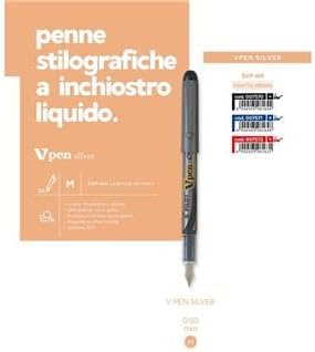 Pilot VPen Disposable Fountain Pen Silver Barrel 0.58 mm Tip - Violet