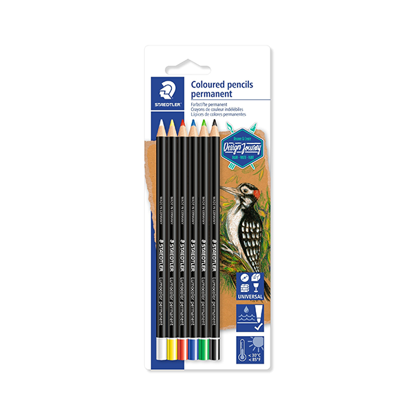 Staedtler Pack Of 6 Permanent Colored Pencils
