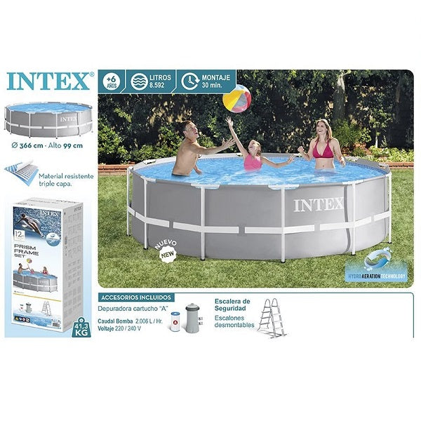 مسبح إنتكس بريزم فريم، قطر 366 × 99 سم - رقم: 26716