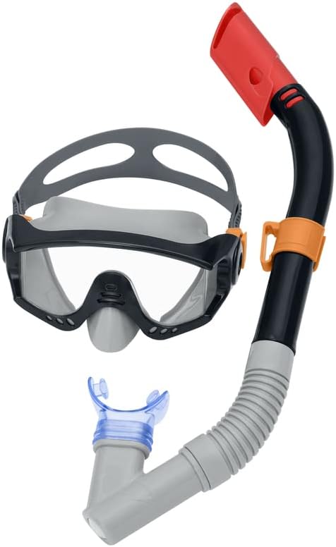 قناع غطس Bestway للبالغين، مزود بحماية من الأشعة فوق البنفسجية، مانع للتسرب، حزام قابل للتعديل، مجموعة Spark Wave - رقم: 24068