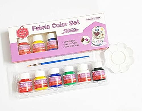 حافظ على ابتسامتك، مجموعة ألوان قماش من 6 ألوان، 25 مل - رقم: 7256F