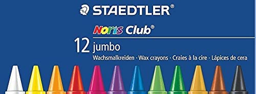 Staedtler Jumbo Wax Crayons, 12 Pieces - No:2290NC12