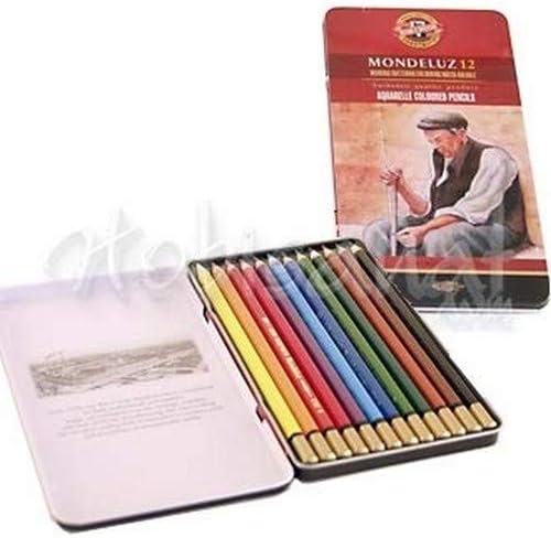 مجموعة أقلام تلوين مائية باستيل من كوه-إي-نور، 12 قلم - رقم: 3722