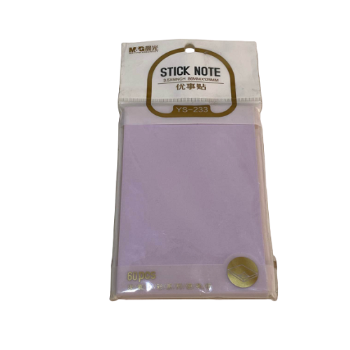 M&G Colored Sticky Note - YS:233 -3.5X5 Inch- 60pcs
