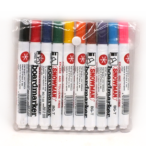 عبوة من 10 أقلام سبورة بيضاء