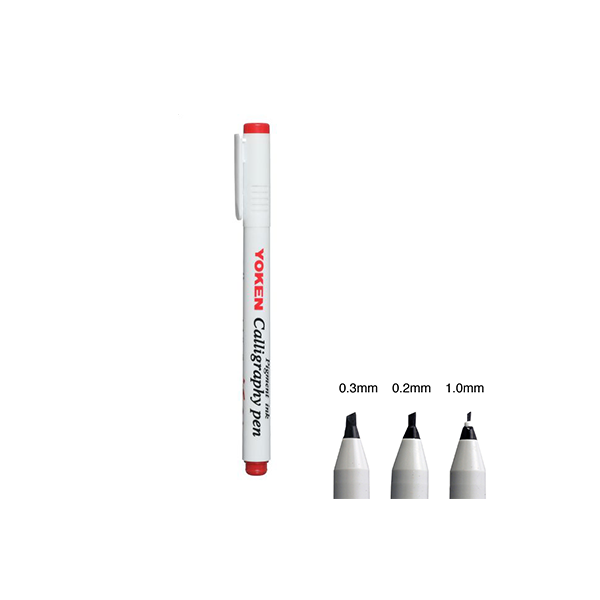 Yoken Calligraphy Pen -Red-0.2