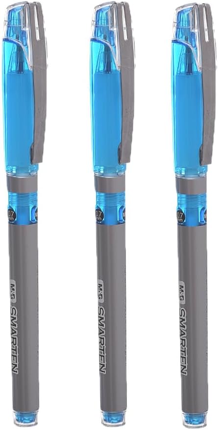 M&G Chenguang SMARTEN Ballpoint Pen 0.7mm – Smooth Blue Ink Writing Pen with Protective Cap - Blue or Black – 1 Pcs - No: AGP62571