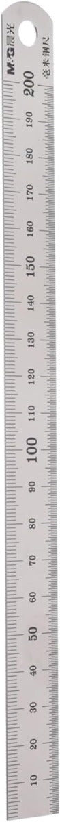 مسطرة M&G Chenguang المصنوعة من الفولاذ المقاوم للصدأ، 20 سم للقياسات الدقيقة، رقم المنتج: ARL96119