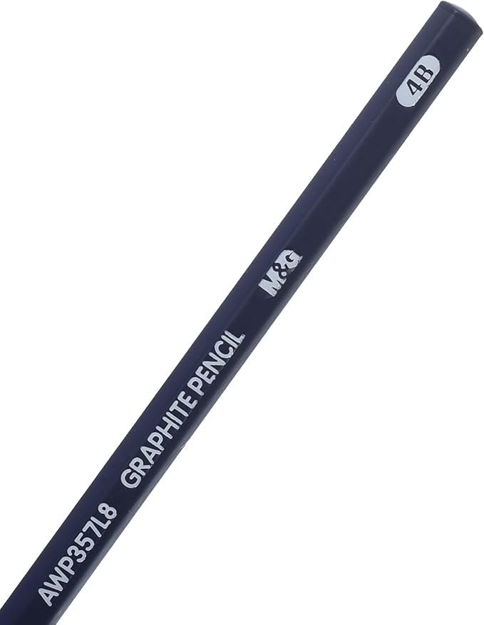 M&G Chenguang Graphite Pencil, 4B Lead for Smooth, Dark Lines - 1pcs - No:AWP357L8