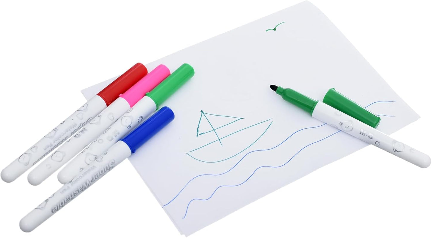 M&G Chenguang Watercolour Pen Super Washable Felt Tip Pens, 12 Vibrant Colors for Creative - No:ACP901HL