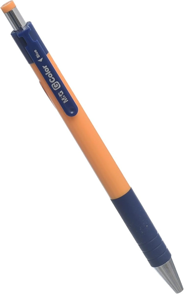 قلم حبر جاف من إم آند جي تشنغوانغ، كتابة متناسقة وأنيقة، سن متوسط 0.7 مم، أزرق