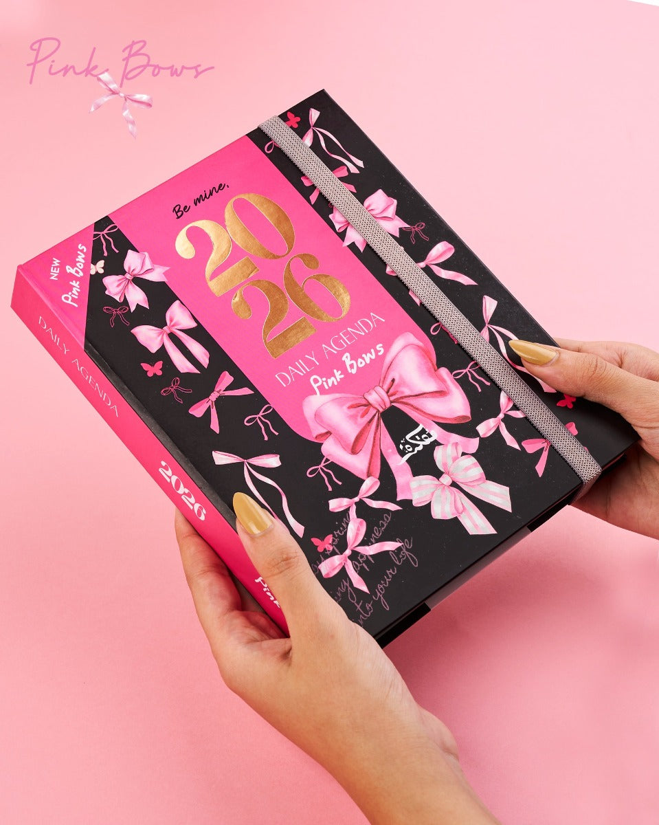 Mofakera Calendar Pink Bow Daily Year Gift Box 2026 ( Agenda )