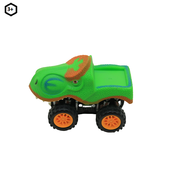 سيارة ديناصور أخضر بلاستيكية قابلة للسحب من أنيمال لاند، رقم 1958D-1