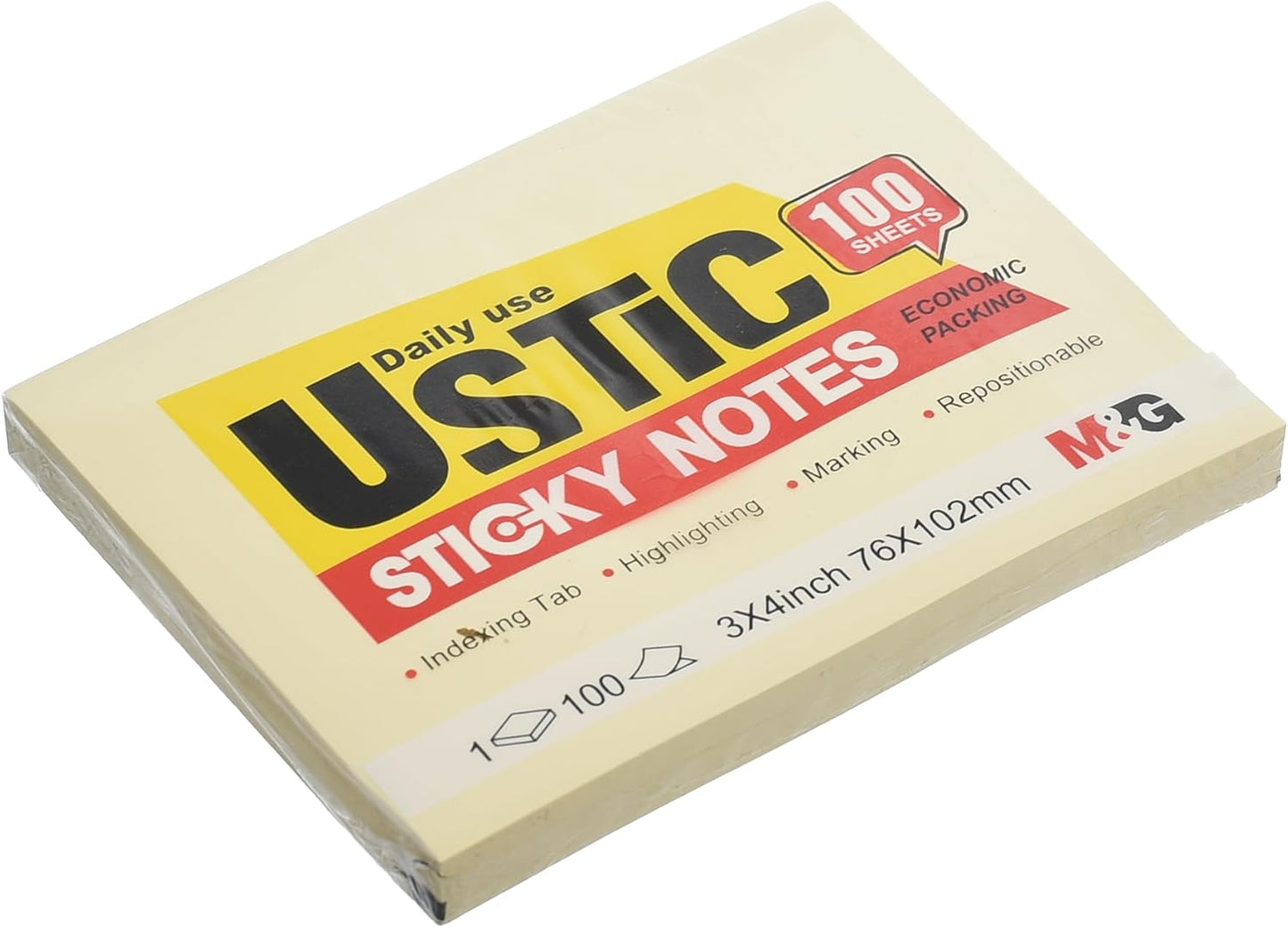 M&G Chenguang U-Stick Sticky Notes 76*102mm with 100 sheets - No:YS-475