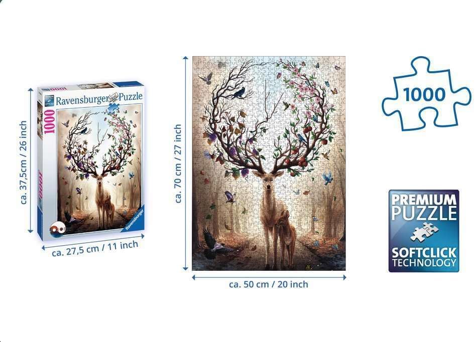 أحجية رافينسبورغر الخيالية السحرية للغزلان - 1000 قطعة - رقم: 15018