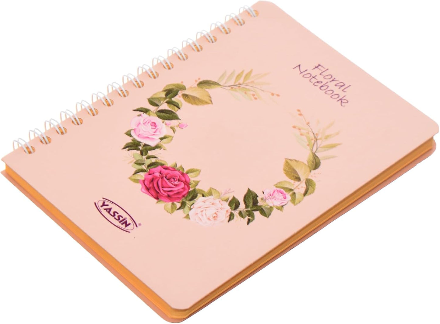 دفتر ملاحظات ياسين A6 مزين بالزهور بغلاف مقوى، مصنوع من مواد عالية الجودة - رقم: 1152