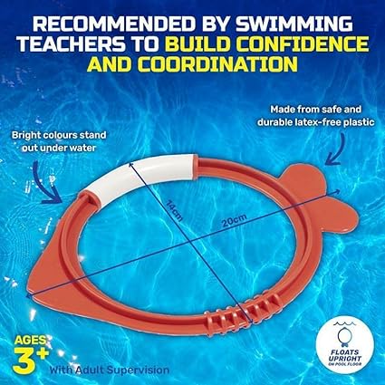 Bestway Diving Toys 4 Lil' Fish Diving Rings and Toys - No:26009