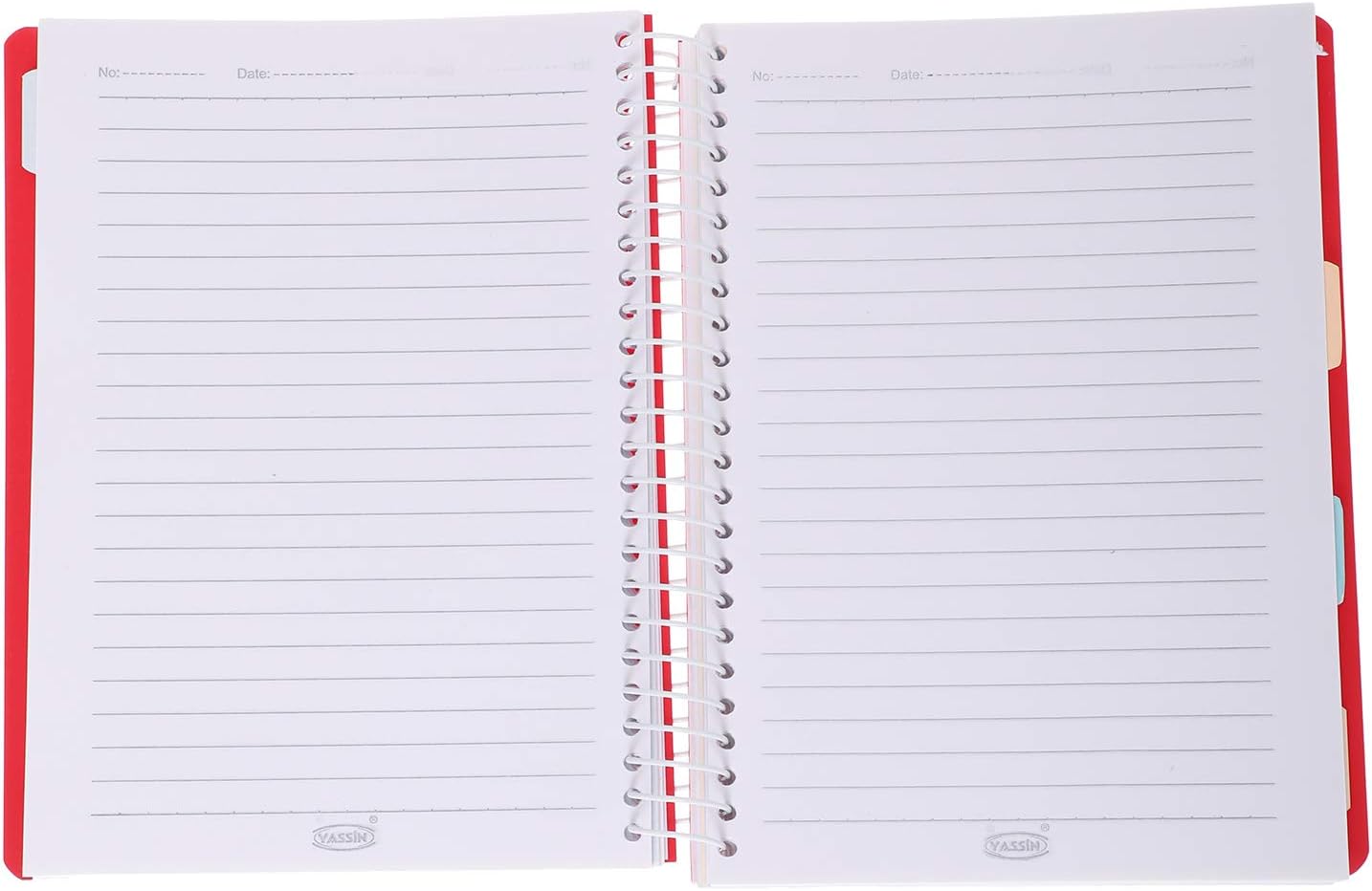 NoteBook Yassin 5 rings spiral notebook, 14.8x21 cm, 190 sheets, - Size: A5 - assorted colours