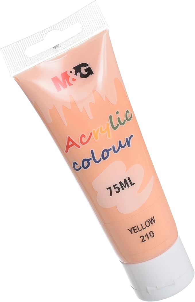 أنبوب ألوان أكريليك من إم آند جي تشنغوانغ، إبداع فني جريء، 75 مل - أصفر (210) - رقم: APLN6598