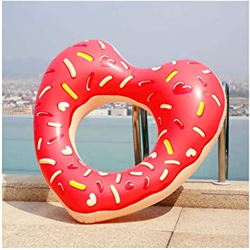 عوامة سباحة قابلة للنفخ على شكل قلب من لوف دونتس - 120 سم - رقم: 19293