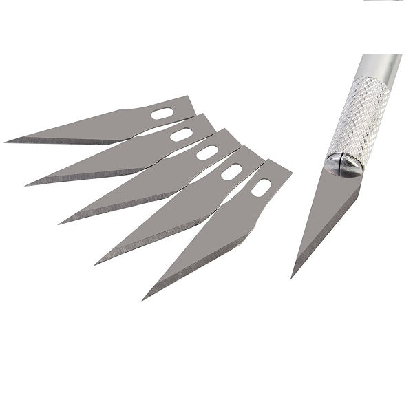 Keep Smiling Metal Detail Pen Knife with 5 Interchangeable Sharp Blades - No:I0078