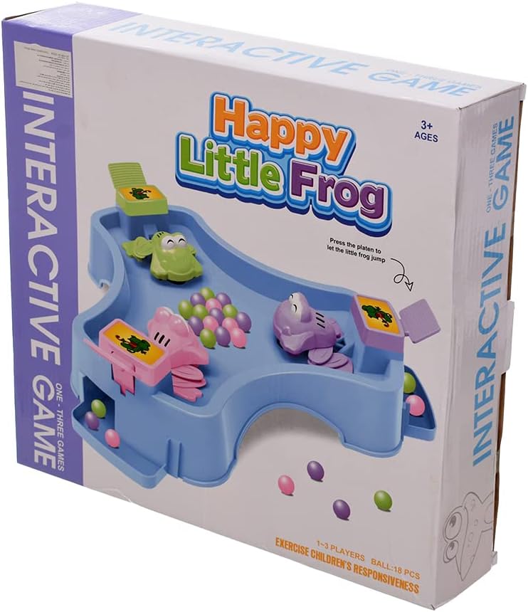 لعبة الضفدع الصغير السعيد مع كرات للاعب واحد إلى ثلاثة لاعبين و18 كرة
