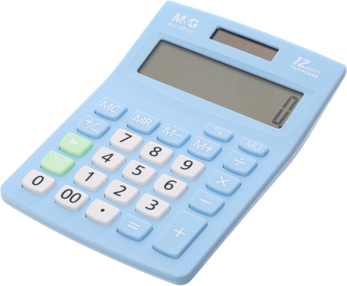 M&G Chenguang Desktop Calculator, Colorful Office Calculations, Large Display, Solar & Battery 12 digits - No:ADG981J2