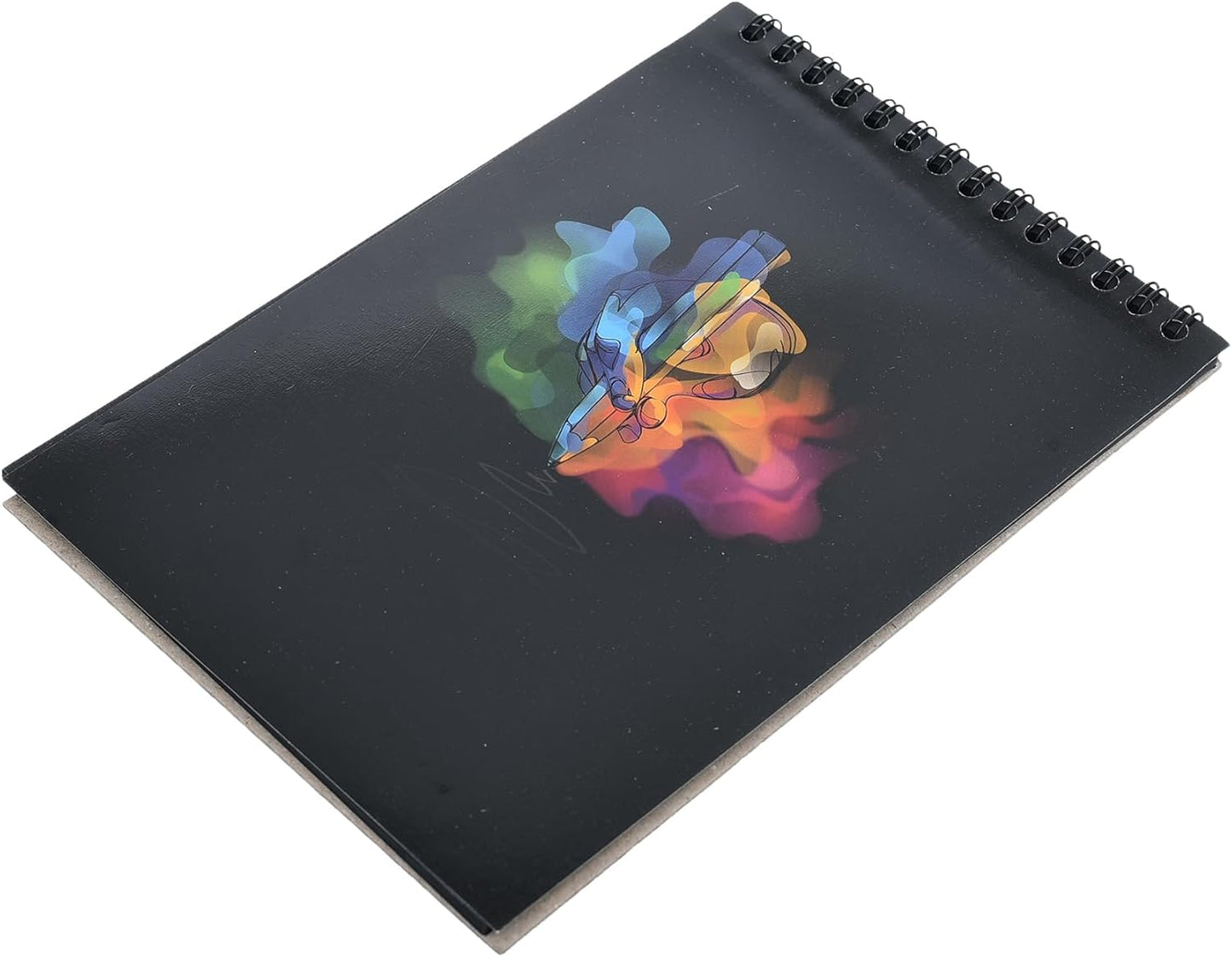 كراسة رسم ياسين، 30 ورقة، ورق أسود K32 ذو غلاف سلكي، مثالي للرسم الجريء، أسود