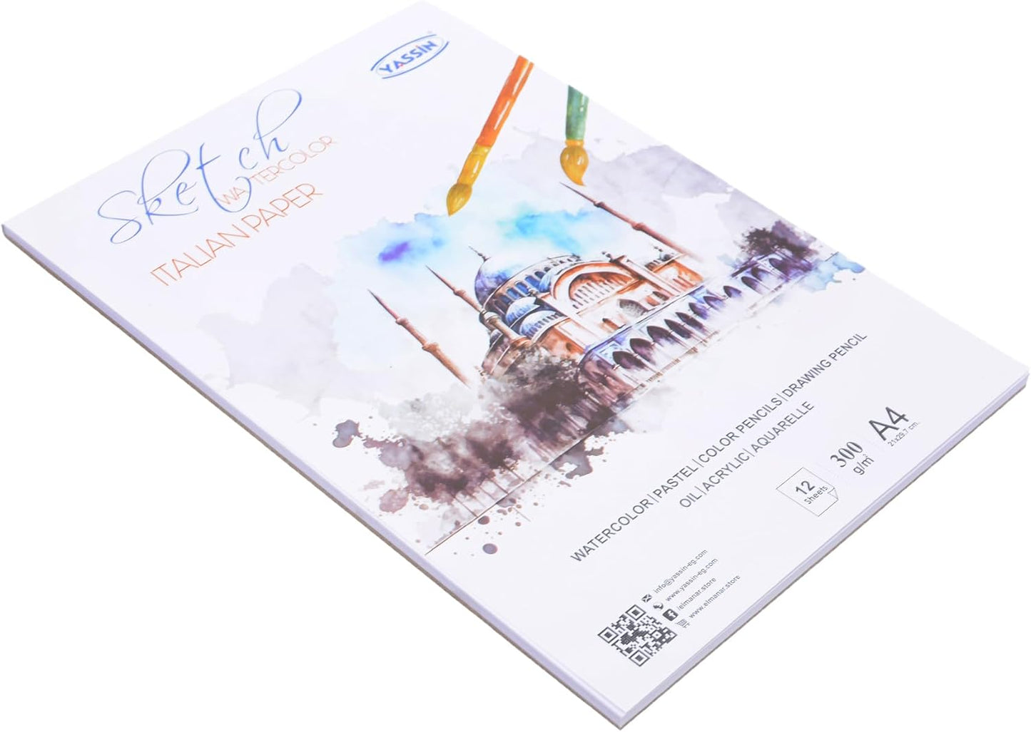 Yassin Sketchbook, A4, 300G, Spiral Binding