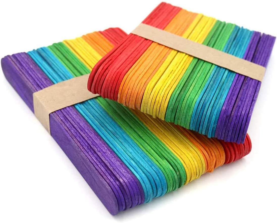 أعواد خشبية لصنع المثلجات، مناسبة للأعمال الفنية والحرف اليدوية - 50 قطعة - رقم: M90