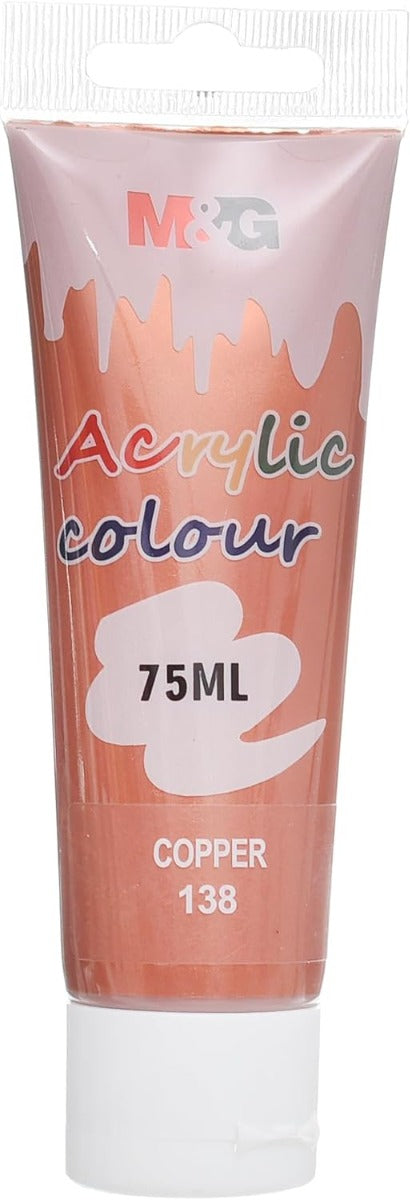 أنبوب ألوان أكريليك من إم آند جي تشنغوانغ، إبداع فني جريء، صبغة نابضة بالحياة، 75 مل، نحاسي (138) - رقم: APLN6598