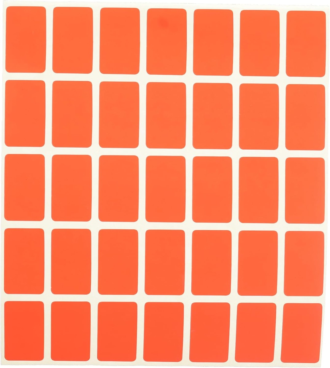 El Manar Bold Medium Adhesive Label Sticker, 18x30 mm With Premium Material - Red Fluorescent