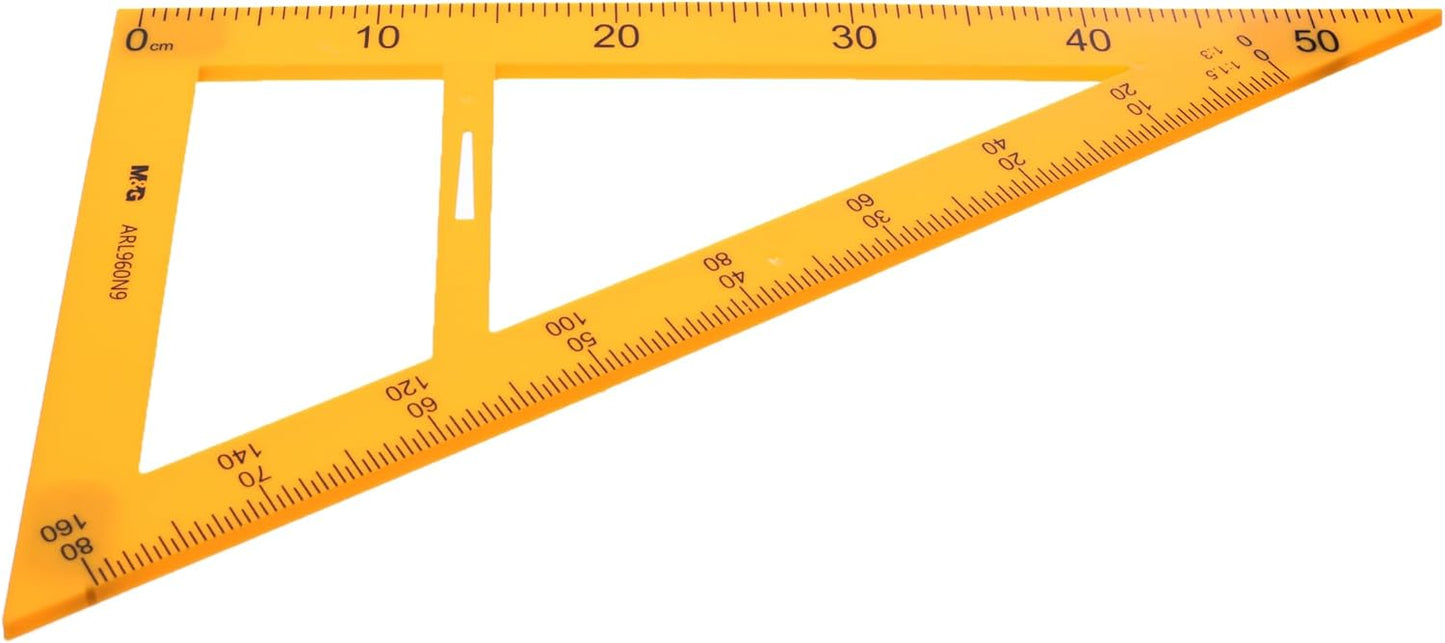 مسطرة مثلثة كبيرة من إم آند جي تشنغوانغ، بزاوية 60 درجة لقياسات هندسية دقيقة، طولها 50 سم - رقم المنتج: ARL960N9