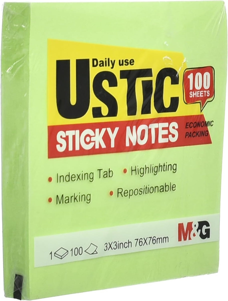 M&G Chenguang Sticky Note, Organized Notes, 76x76mm, 100 Sheets, Strong Adhesive - No:YS-464