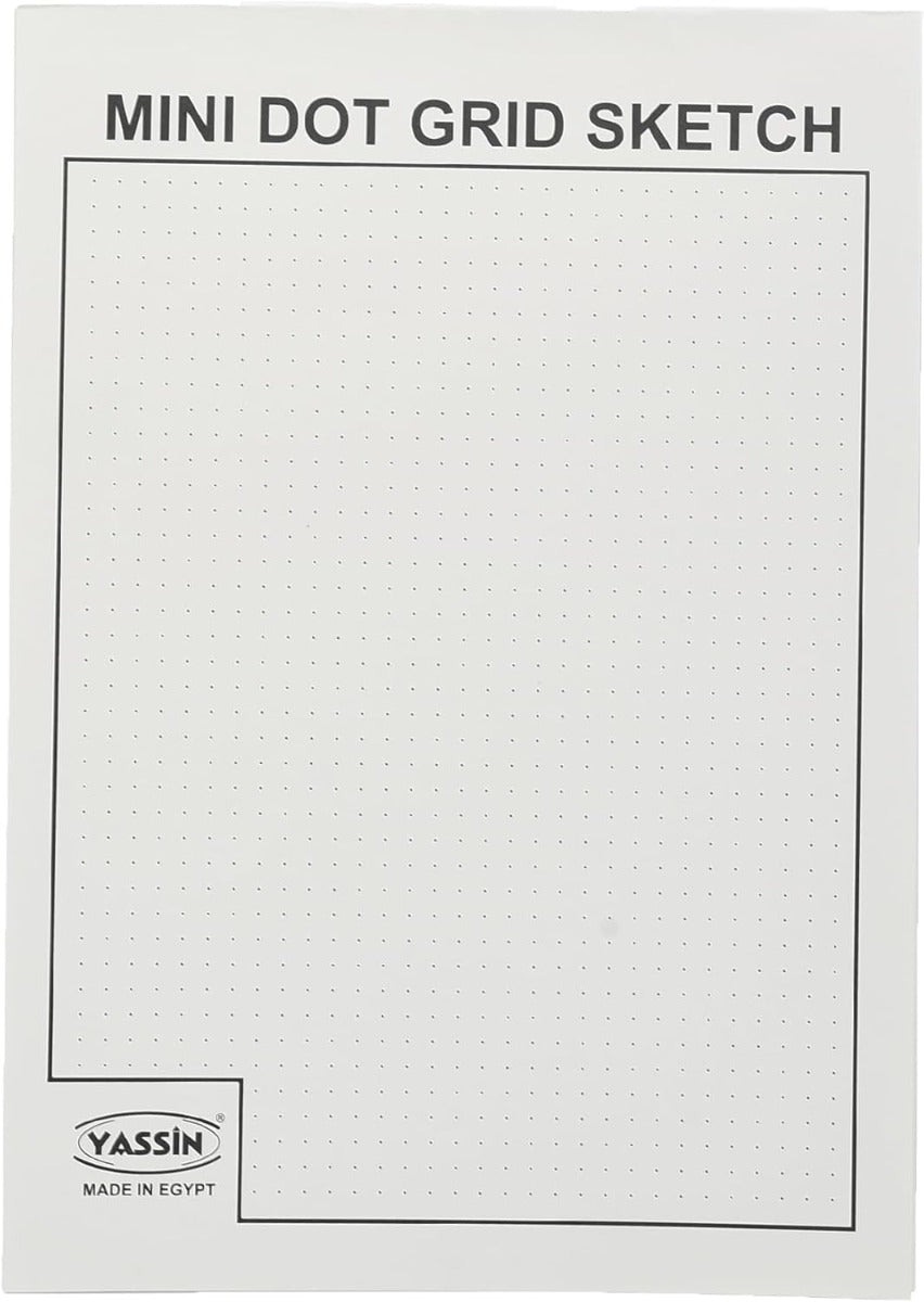Yassin Mini Dot Grid Sketch, 100g 20x28cm for Journaling and Planning