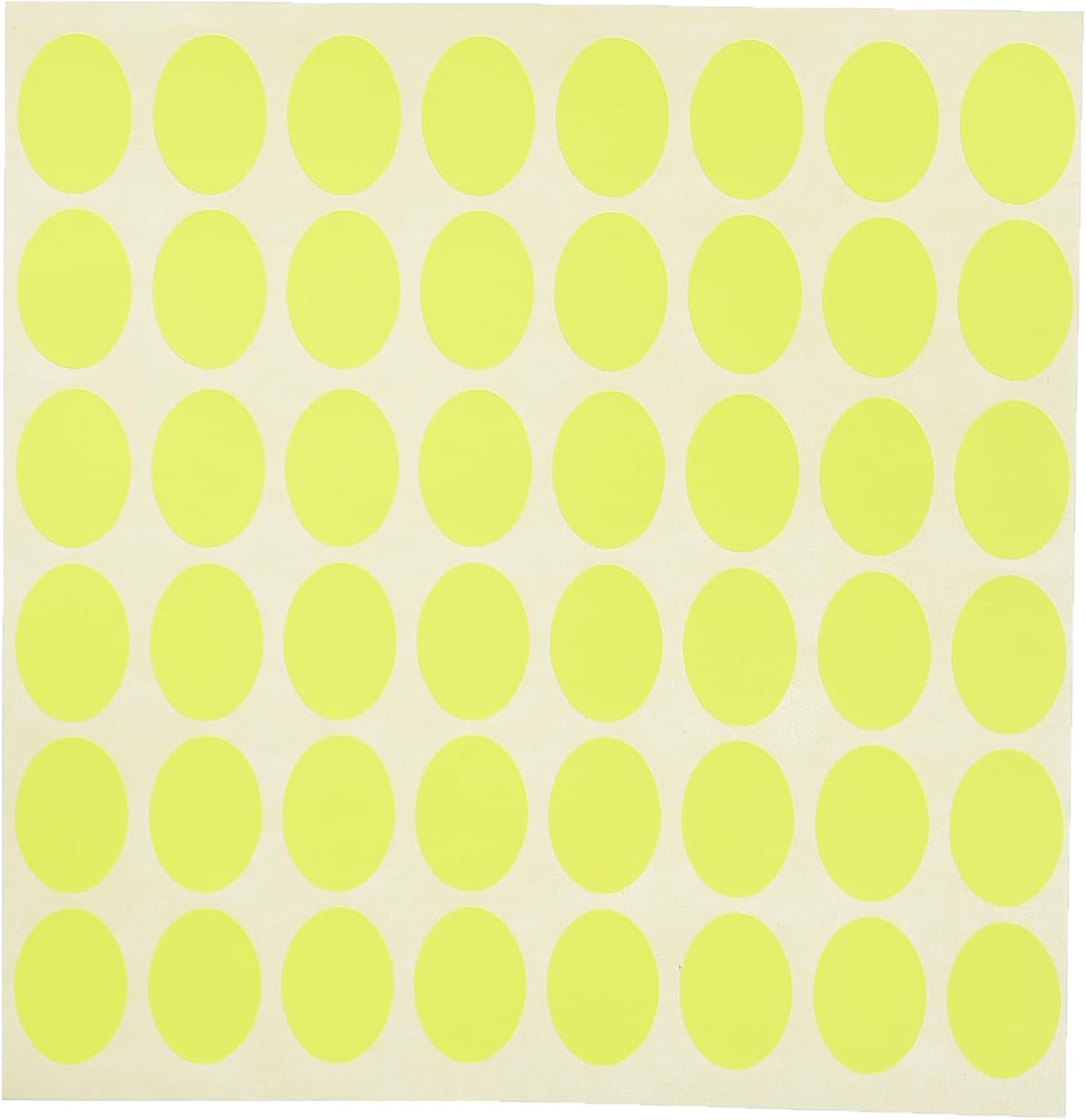 El Manar Striking Oval High-Impact Adhesive Label Sticker, 17x24 mm With Premium Material - 192 Labels - Yellow Fluorescent - No: OV0646